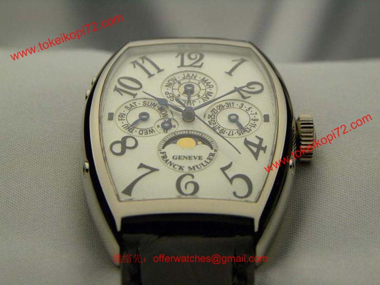 FRANCK MULLER フランクミュラー 時計 偽物 トノウカーベックス パーぺチュアルカレンダー ギョーシェダイヤル 5850QP24