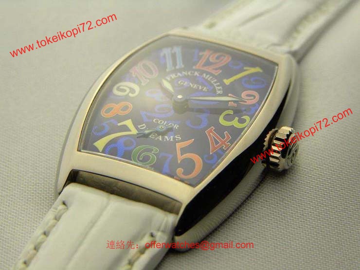 FRANCK MULLER フランクミュラー 時計 偽物 トノウカーベックス レディース カラードリーム ブルー 1750S6COLDREAMS