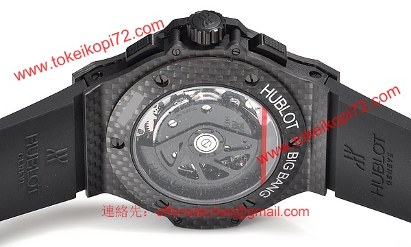 (HUBLOT)ウブロ 時計 コピー ビッグバン オールブラック カーボン 301.QX.1740.RX