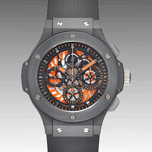 (HUBLOT)ウブロ コピー時計 ビッグバン アエロバン オールブラックオレンジ 310.CI.1190.RX.ABO10