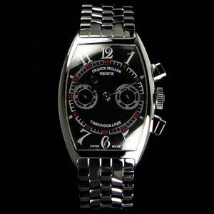 腕時計 コピー FRANCK MULLER フランクミュラー トノウカーベックス 2カウンタークロノグラフ 5850CC OAC Black